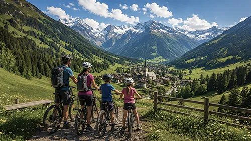 fietsers in de alpen